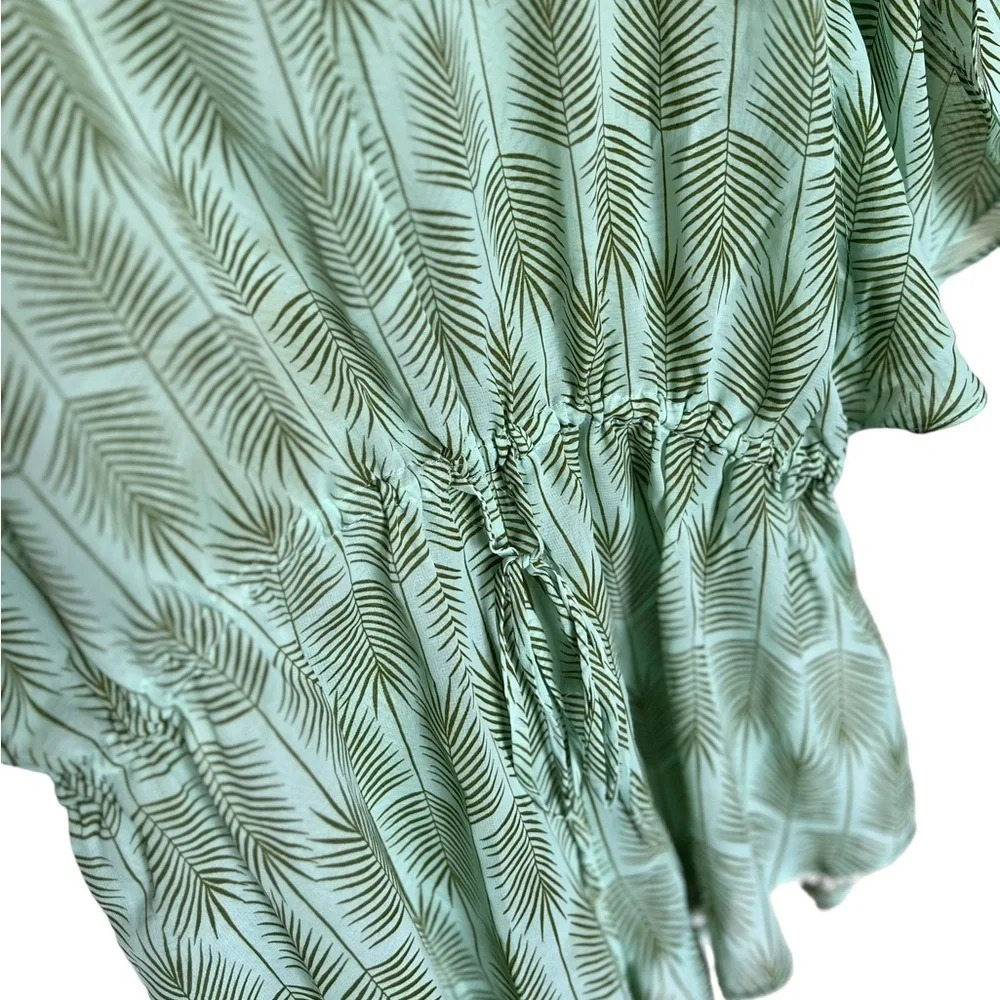Francesca’s • Palm Leaf Sheer Romper - Picture 3 of 8